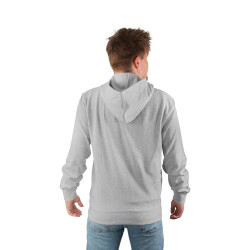 Sweat zippé à capuche homme en french terry imprimé poitrine Liam