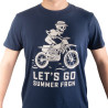 T-shirt homme en jersey 140GSM imprimé devant Let's Go