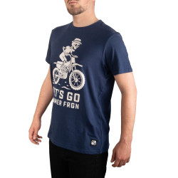 T-shirt homme en jersey 140GSM imprimé devant Let's Go