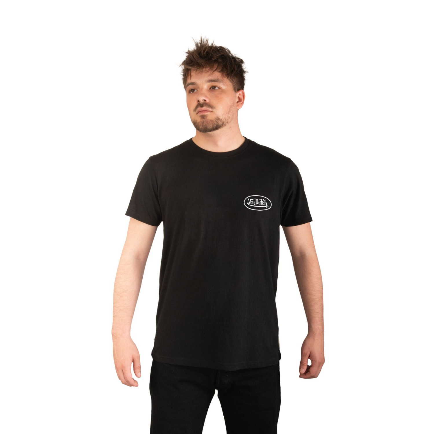 T-shirt homme col rond en jersey 140grm imprimé devant Log4