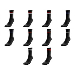 TWINDAY Lot de 10 paires de Chaussettes Homme Coton SPORT Noir