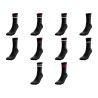 TWINDAY Lot de 10 paires de Chaussettes Homme Coton SPORT Noir
