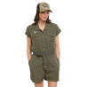 Combi-short fluide en tencel avec broderie  & print dos Aviateur