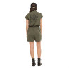 Combi-short fluide en tencel avec broderie  & print dos Aviateur