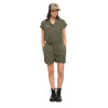 Combi-short fluide en tencel avec broderie  & print dos Aviateur