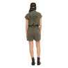 Combi-short fluide en tencel avec broderie  & print dos Aviateur