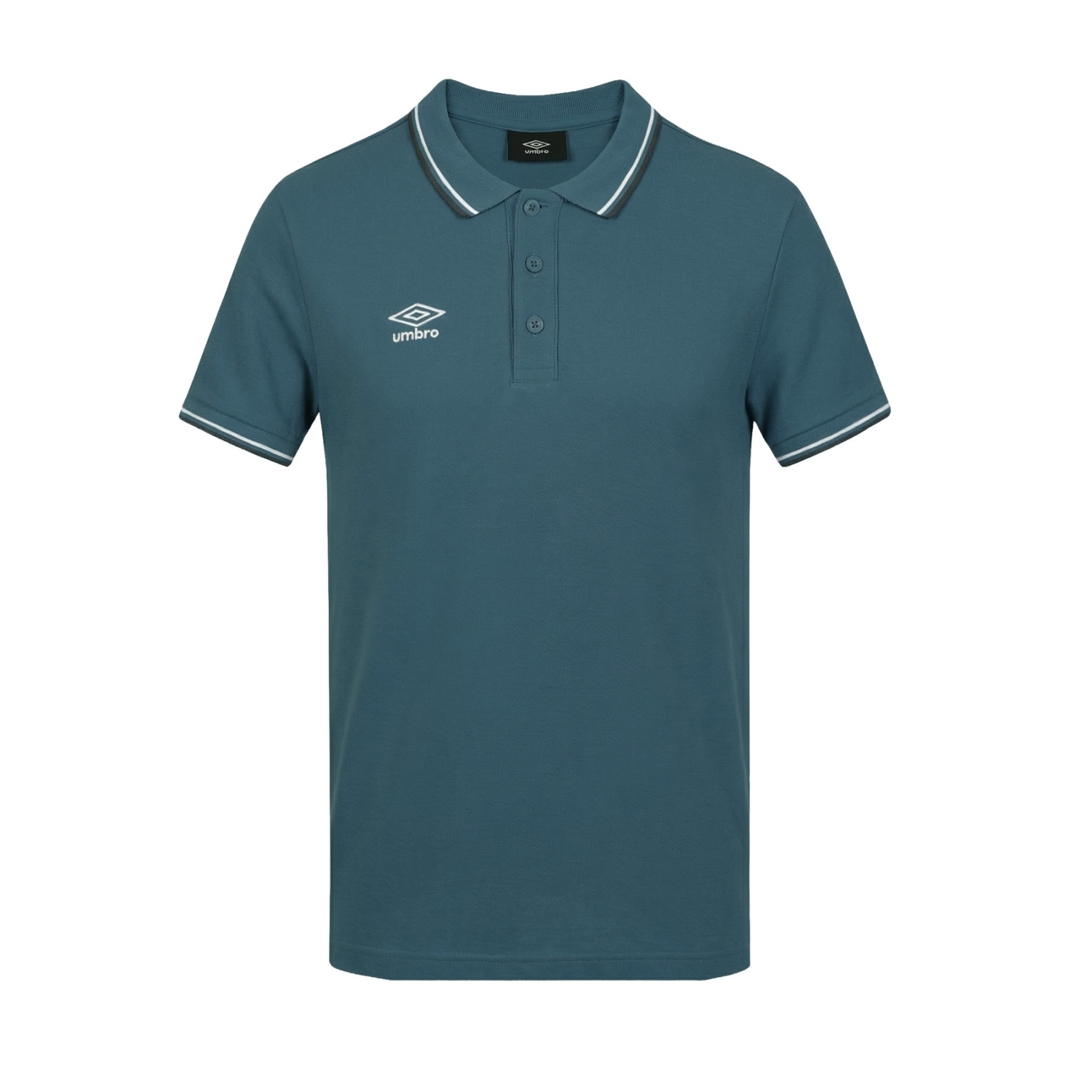 Polo homme bicolore en coton pique avec logo brodé 806450