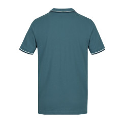 Polo homme bicolore en coton pique avec logo brodé 806450