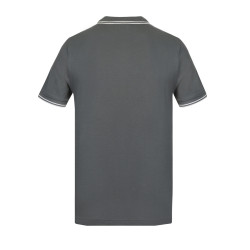 Polo homme bicolore en coton pique avec logo brodé 806451