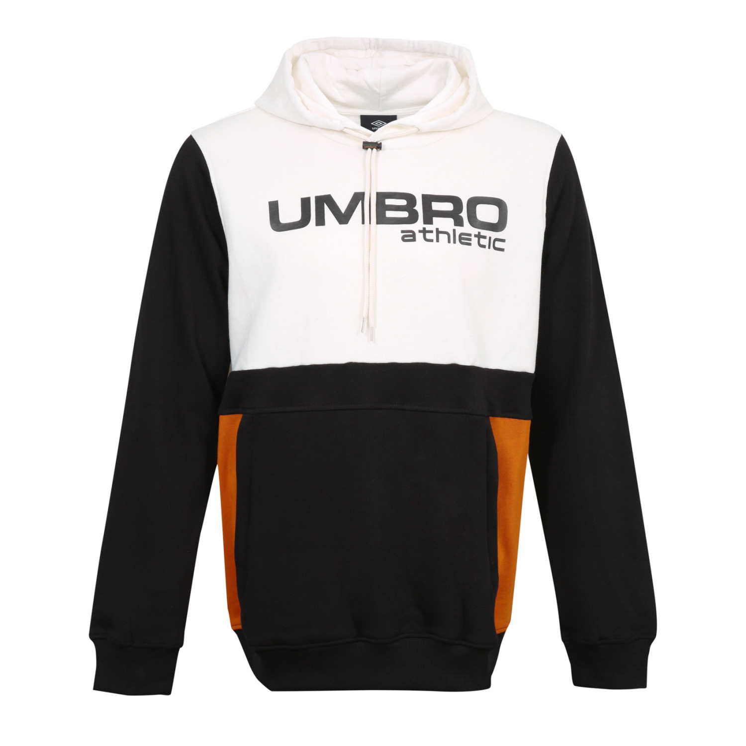 Sweat à capuche homme tricolore avec poche kangourou et logo 1224770