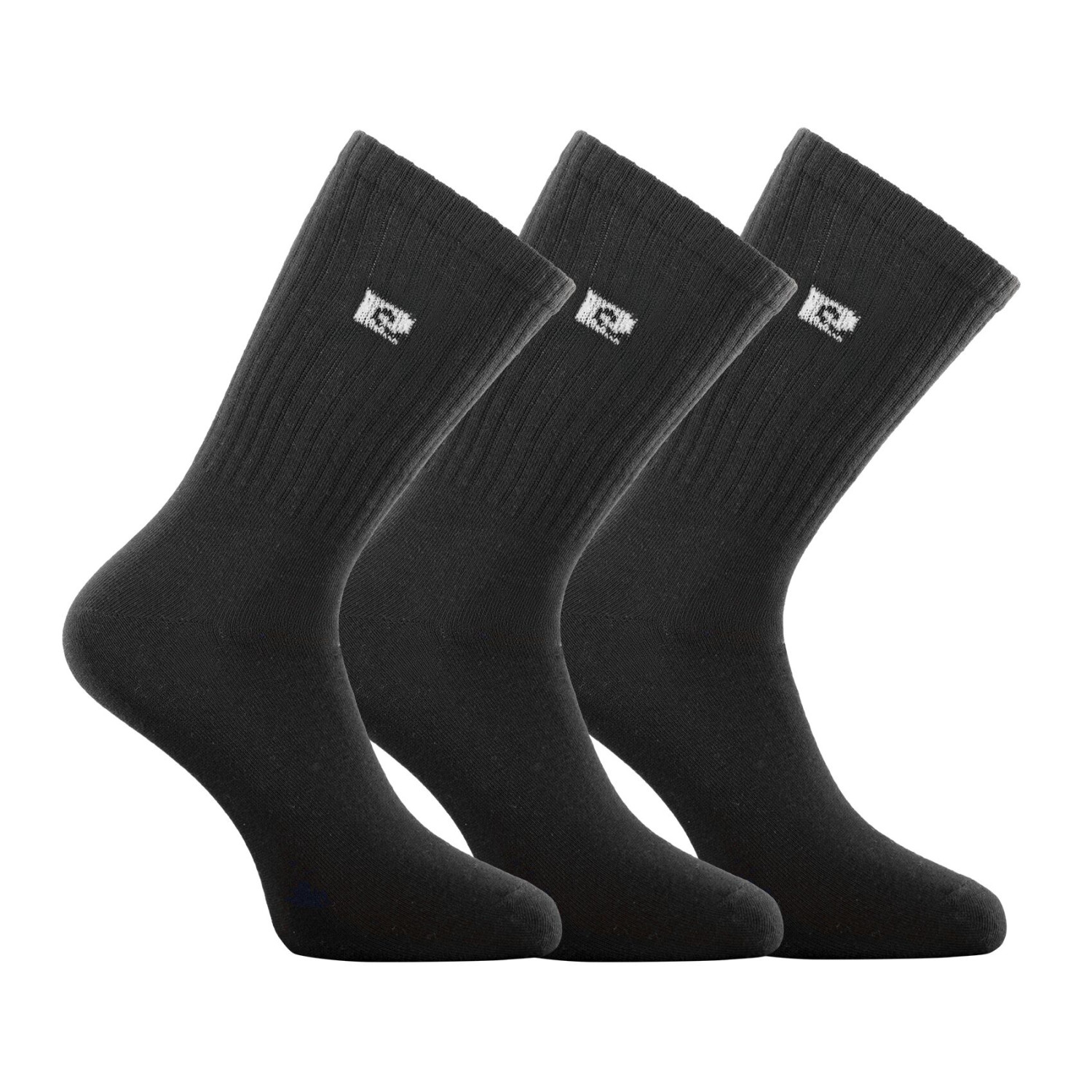 Lot de 3 paires de tennis homme uni logo blanc 120 aiguilles Spugna