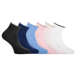 6 paires de chaussettes quarter 200 aiguilles femme Hand made Silver
