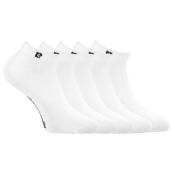 Lot de 5 paires de chaussettes courtes femme unie logo noir PC 0372