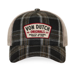 Casquette baseball  à carreaux avec filet et patch Carrreaux10