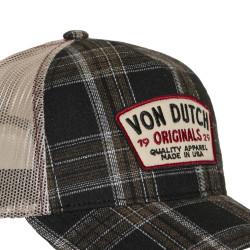 Casquette baseball  à carreaux avec filet et patch Carrreaux10