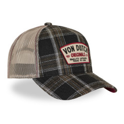 Casquette baseball  à carreaux avec filet et patch Carrreaux10