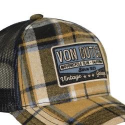 Casquette baseball  à carreaux avec filet et patch Carrreaux11