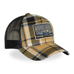 Casquette baseball  à carreaux avec filet et patch Carrreaux11