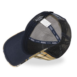 Casquette baseball  à carreaux avec filet et patch Carrreaux11