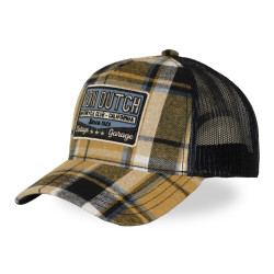 Casquette baseball  à carreaux avec filet et patch Carrreaux11