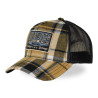 Casquette baseball  à carreaux avec filet et patch Carrreaux11