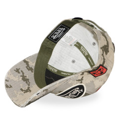 Casquette baseball effet usé avec patch Kamo Sand
