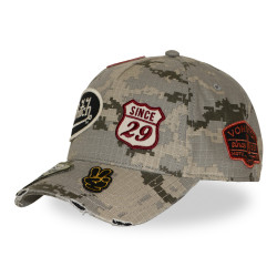 Casquette baseball effet usé avec patch Kamo Sand