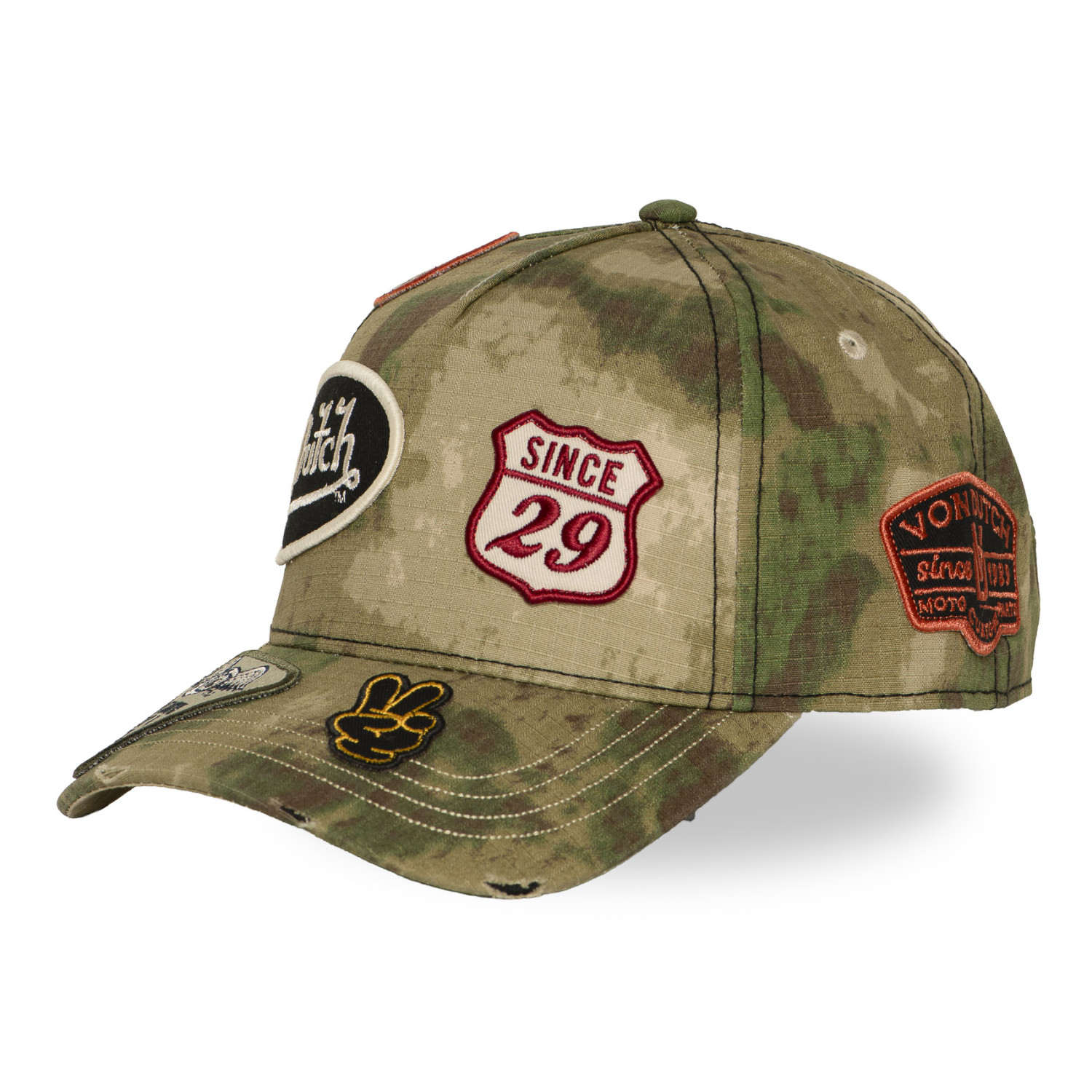 Casquette baseball effet usé avec patch Kamo Forest