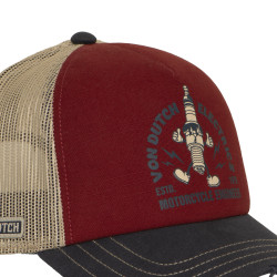 Casquette trucker filet effet usé avec print Crew Electrics