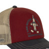 Casquette trucker filet effet usé avec print Crew Electrics