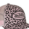 Casquette baseball Velvet avec print et broderie Leopard Rose