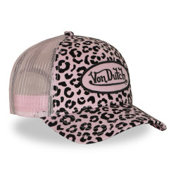 Casquette baseball Velvet avec print et broderie Leopard Rose