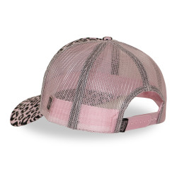 Casquette baseball Velvet avec print et broderie Leopard Rose
