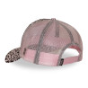 Casquette baseball Velvet avec print et broderie Leopard Rose