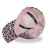 Casquette baseball Velvet avec print et broderie Leopard Rose