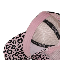 Casquette baseball Velvet avec print et broderie Leopard Rose