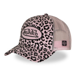 Casquette baseball Velvet avec print et broderie Leopard Rose
