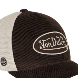 Casquette baseball premium filet en velours côtelé et patch LOFB49