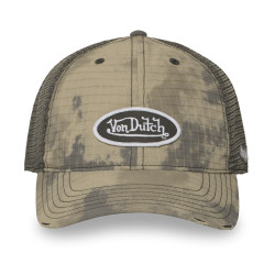 Casquette baseball filet en ripstop effet usé avec patch Mac kamo