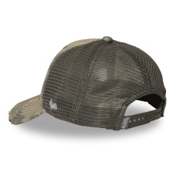 Casquette baseball filet en ripstop effet usé avec patch Mac kamo