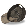 Casquette baseball filet en ripstop effet usé avec patch Mac kamo