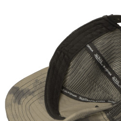 Casquette baseball filet en ripstop effet usé avec patch Mac kamo