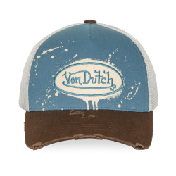 Casquette baseball effet usé avec broderie et print Tag Blue