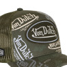 Casquette trucker effet usé avec patch et print Café Olive