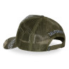 Casquette trucker effet usé avec patch et print Café Olive