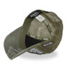Casquette trucker effet usé avec patch et print Café Olive