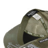 Casquette trucker effet usé avec patch et print Café Olive