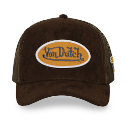 Casquette trucker filet en suédine avec patch Fur Ganache