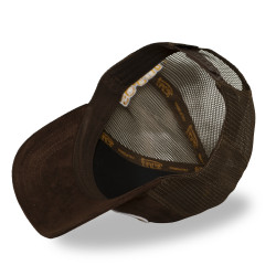 Casquette trucker filet en suédine avec patch Fur Ganache