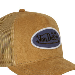 Casquette trucker filet en suédine avec patch Fur Sunflower